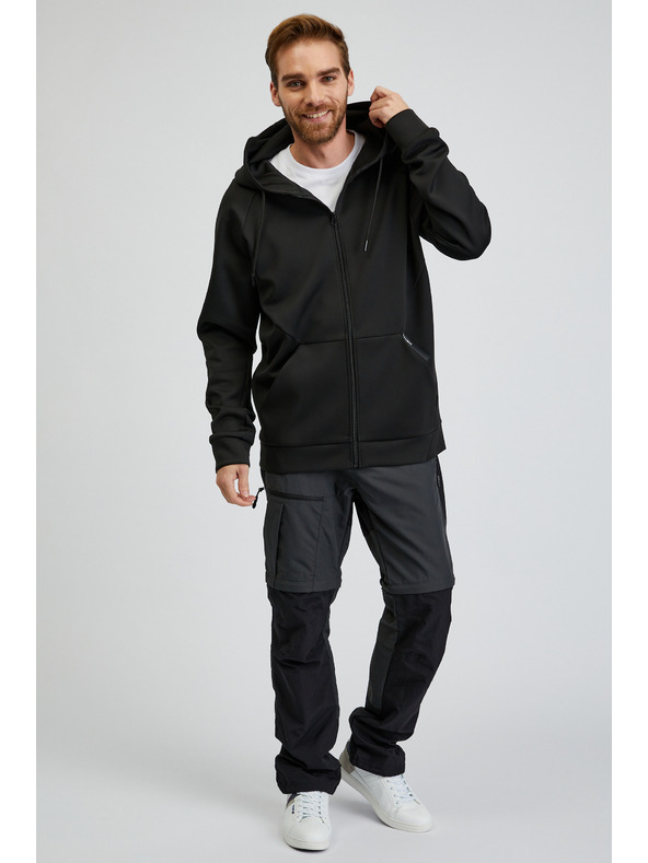 Sam 73 Černá pánská mikina na zip s kapucí SAM73 Beryl