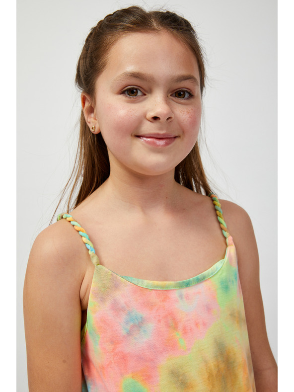 Sam 73 Zeleno-žluté holčičí vzorované letní šaty SAM73 Equuleus