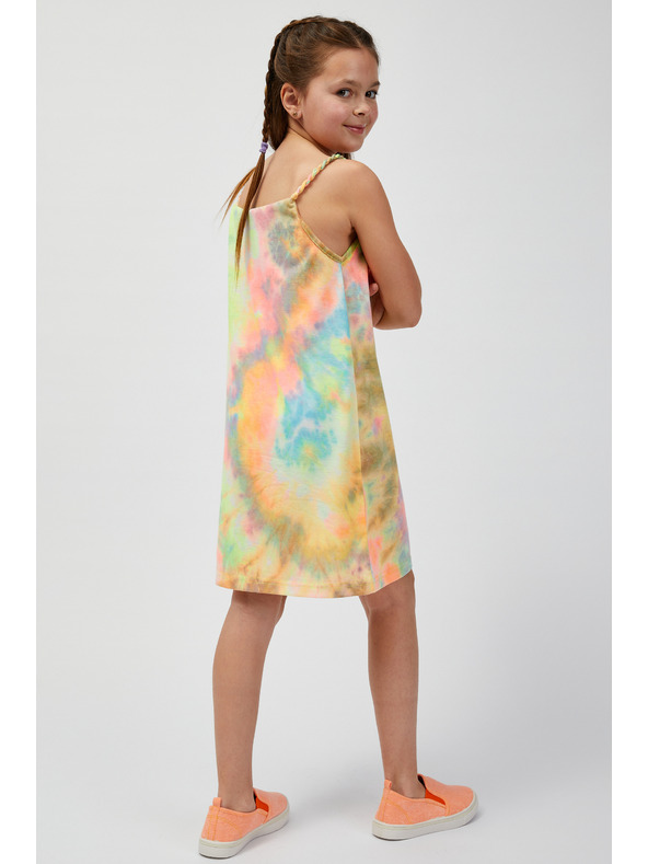 Sam 73 Zeleno-žluté holčičí vzorované letní šaty SAM73 Equuleus