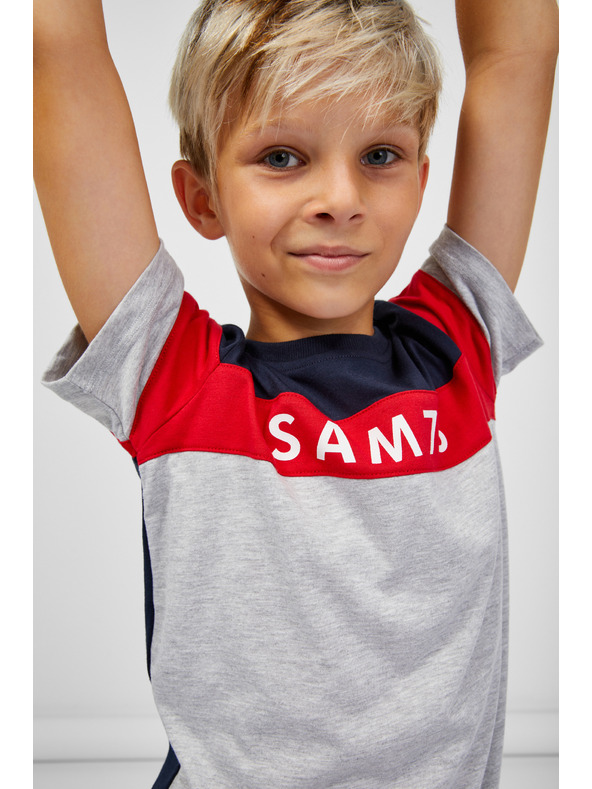 Sam 73 Modro-šedé klučičí žíhané tričko SAM 73 Kallan