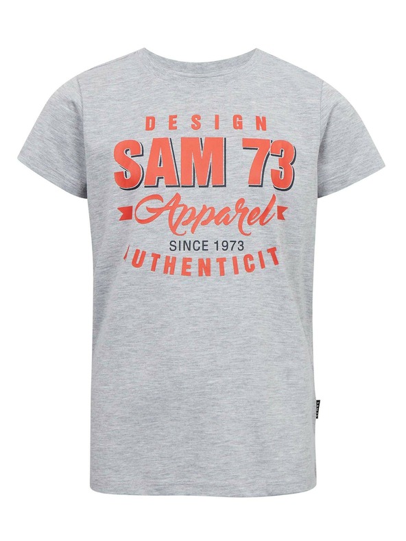 Sam 73 Světle šedé klučičí žíhané tričko SAM 73 Janson
