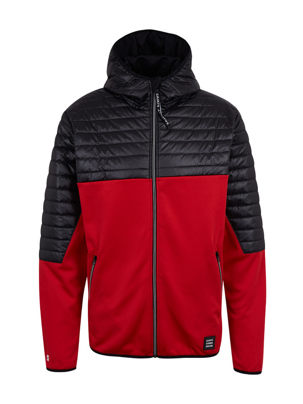 Sam 73 Černo-červená pánská lehká prošívaná bunda SAM 73 Vader