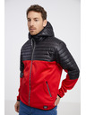 Sam 73 Černo-červená pánská lehká prošívaná bunda SAM 73 Vader