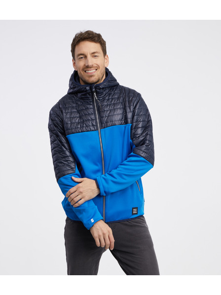 Sam 73 Černo-modrá pánská lehká prošívaná bunda SAM 73 Vader