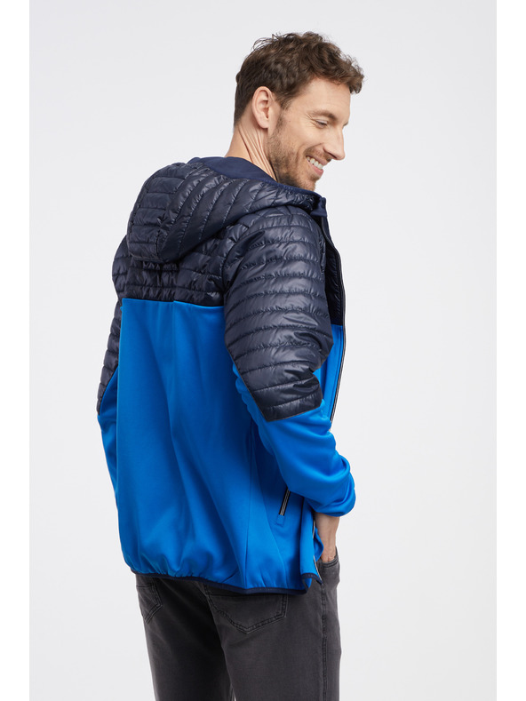 Sam 73 Černo-modrá pánská lehká prošívaná bunda SAM 73 Vader