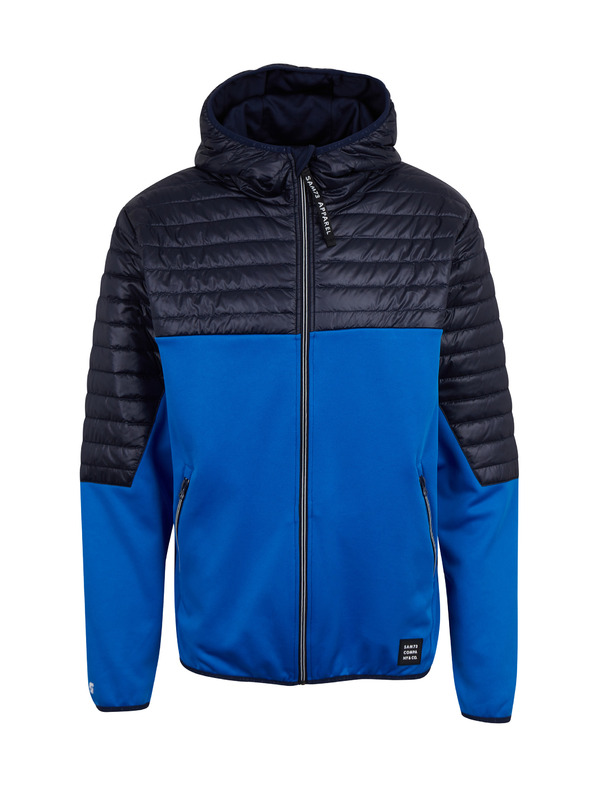 Sam 73 Černo-modrá pánská lehká prošívaná bunda SAM 73 Vader