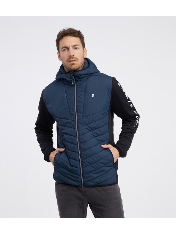 Sam 73 Tmavě modrá pánská lehká prošívaná bunda SAM 73 Travis