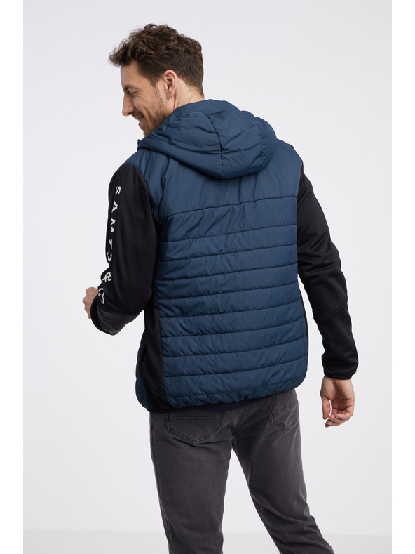 Sam 73 Tmavě modrá pánská lehká prošívaná bunda SAM 73 Travis