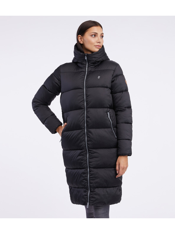 Sam 73 Černý dámský zimní prošívaný kabát SAM 73 Hedvika