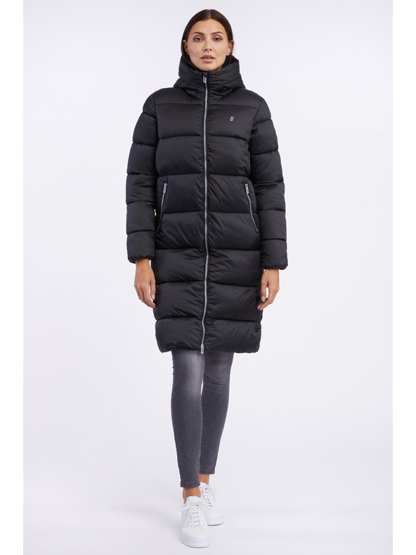 Sam 73 Černý dámský zimní prošívaný kabát SAM 73 Hedvika