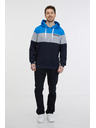 Sam 73 Modro-černá pánská mikina s kapucí SAM 73 Gerado