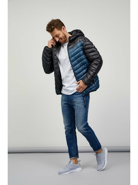 Sam 73 Černo-modrá pánská prošívaná bunda SAM 73 Ulrik