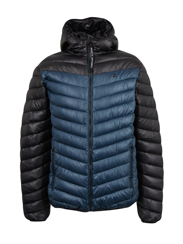 Sam 73 Černo-modrá pánská prošívaná bunda SAM 73 Ulrik