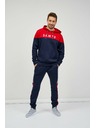 Sam 73 Červeno-modrá pánská mikina s kapucí SAM 73 Eldos