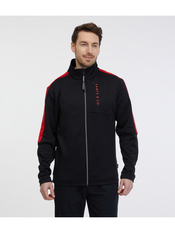 Sam 73 Černá pánská mikina na zip SAM 73 Lucas