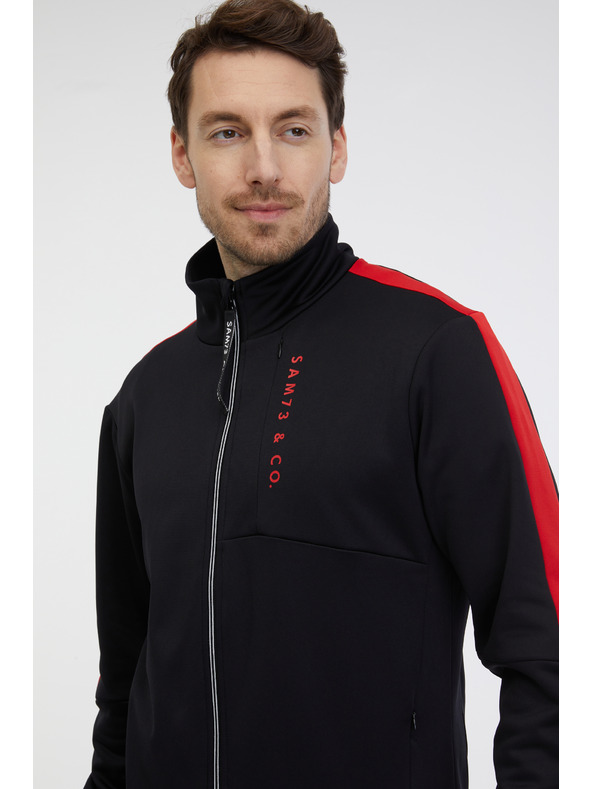 Sam 73 Černá pánská mikina na zip SAM 73 Lucas