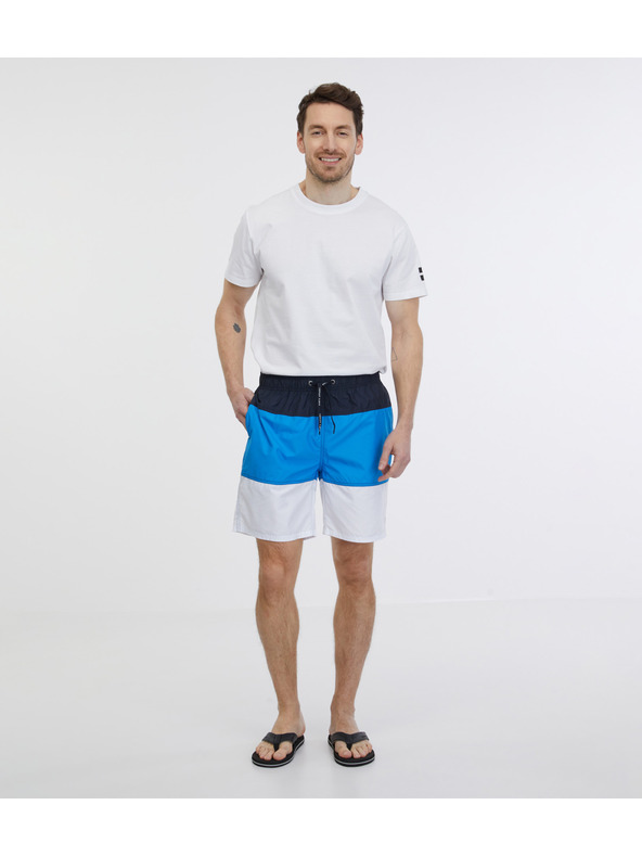 Sam 73 Bílo-modré pánské pruhované plavky SAM 73 Dión