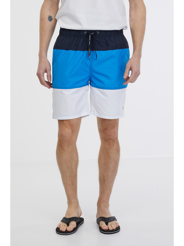 Sam 73 Bílo-modré pánské pruhované plavky SAM 73 Dión