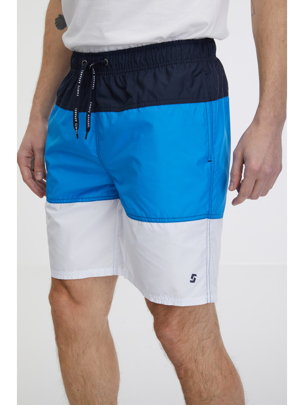 Sam 73 Bílo-modré pánské pruhované plavky SAM 73 Dión