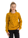 Sam 73 Hořčicová holčičí vzorovaná mikina SAM 73