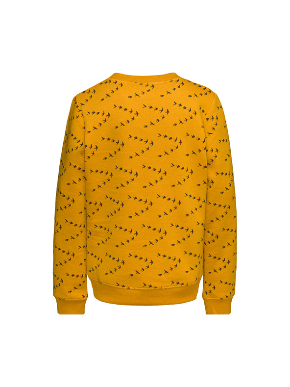 Sam 73 Hořčicová holčičí vzorovaná mikina SAM 73