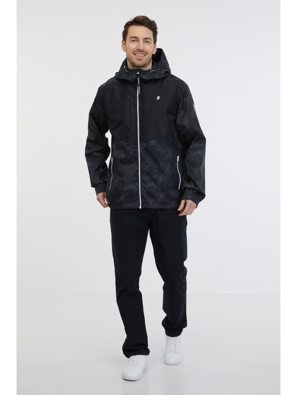 Sam 73 Černá pánská lehká vzorovaná bunda SAM 73 Antonio