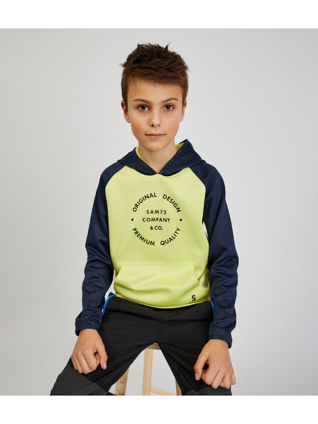 Sam 73 Modro-žlutá klučičí mikina s kapucí SAM73 Draco