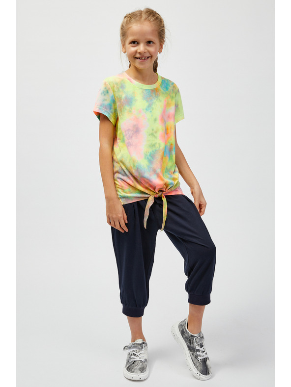 Sam 73 Tyrkysovo-žluté holčičí vzorované tričko SAM73 Auriga