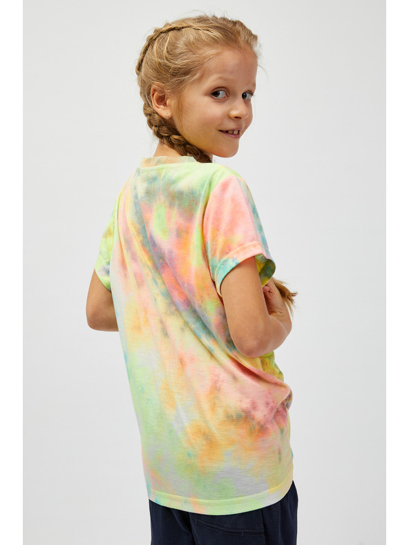 Sam 73 Tyrkysovo-žluté holčičí vzorované tričko SAM73 Auriga