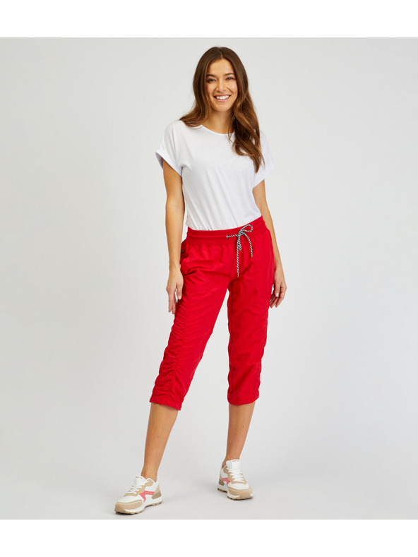 Sam 73 Červené dámské tříčtvrteční kalhoty SAM 73 Lynx