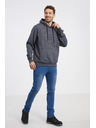 Sam 73 Šedá pánská žíhaná mikina s kapucí SAM 73 Albus