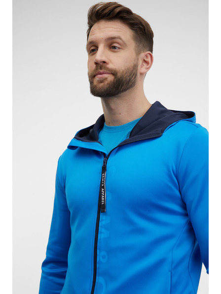 Sam 73 Modrá pánská mikina s kapucí na zip SAM 73 Emanuel