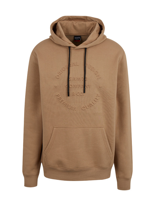 Sam 73 Světle hnědá pánská mikina s kapucí SAM 73 Albus