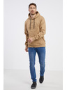 Sam 73 Světle hnědá pánská mikina s kapucí SAM 73 Albus
