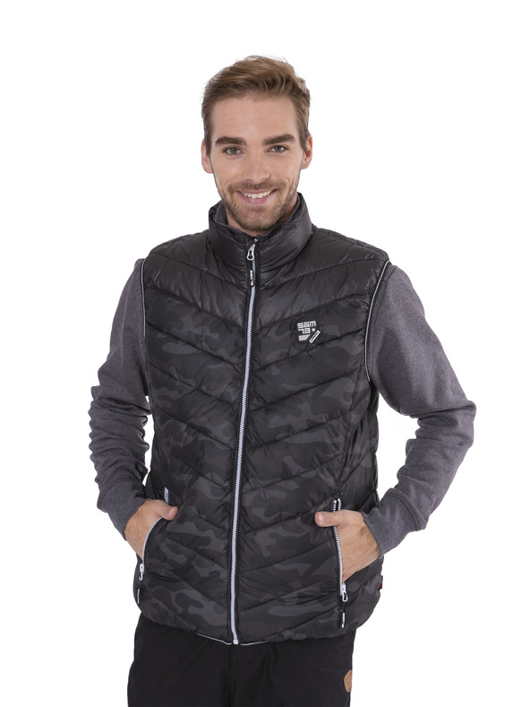 Sam 73 Černá pánská prošívaná army vesta SAM 73 Gorm