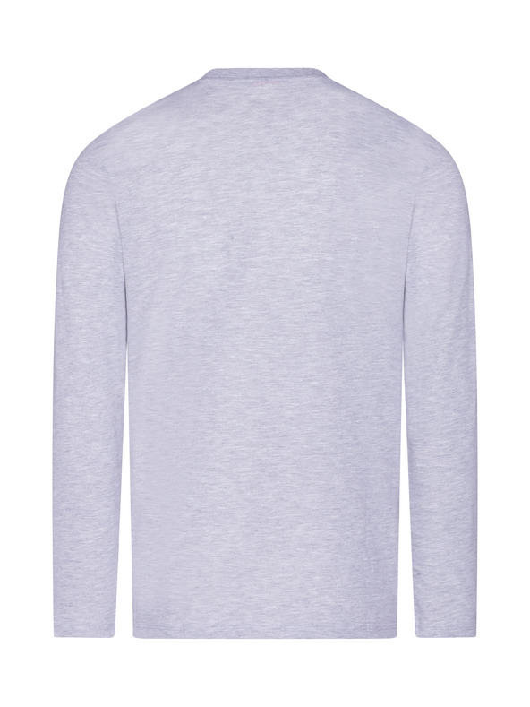 Sam 73 Světle šedé pánské žíhané tričko Sam 73