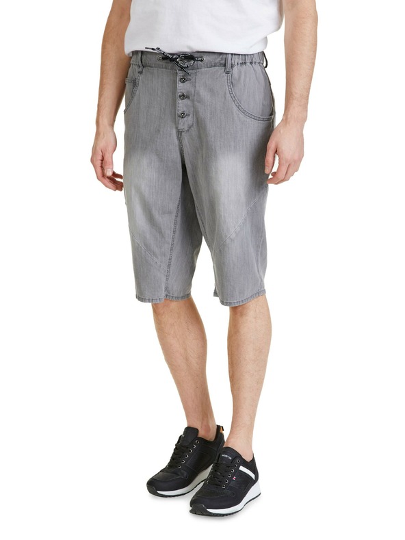 Sam 73 Šedé pánské džínové kraťasy SAM 73 Kash