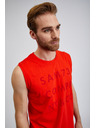 Sam 73 Červené pánské tílko s nápisem SAM 73 Edgar