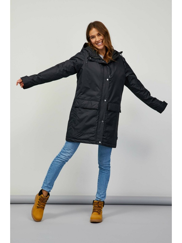 Sam 73 Černý dámský kabát SAM 73 Elisa