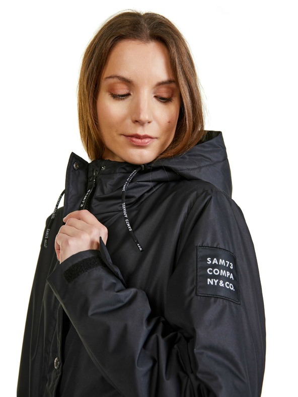 Sam 73 Černý dámský kabát SAM 73 Elisa