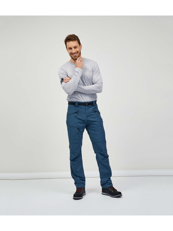 Sam 73 Modré pánské kalhoty s páskem SAM 73 Ikanto