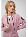 Sam 73 Starorůžová dámská mikina na zip s kapucí SAM 73 Drusilia