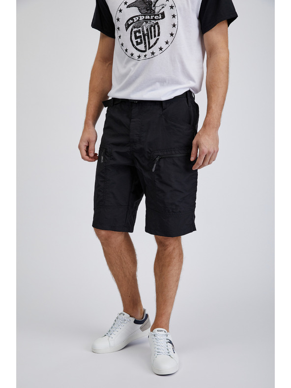 Sam 73 Černé pánské sportovní kraťasy SAM73 Andalusit