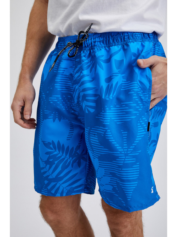 Sam 73 Modré pánské vzorované plavky SAM73 Leo