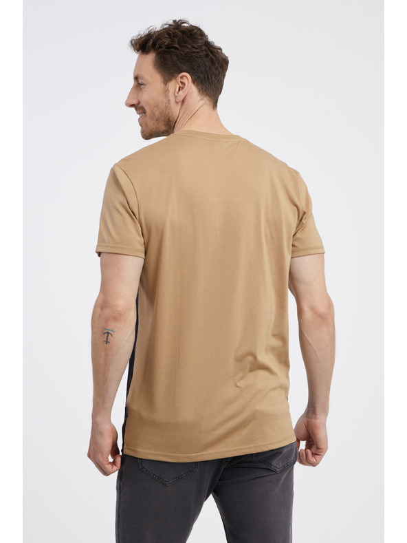 Sam 73 Černo-hnědé pánské tričko SAM 73 Seamus