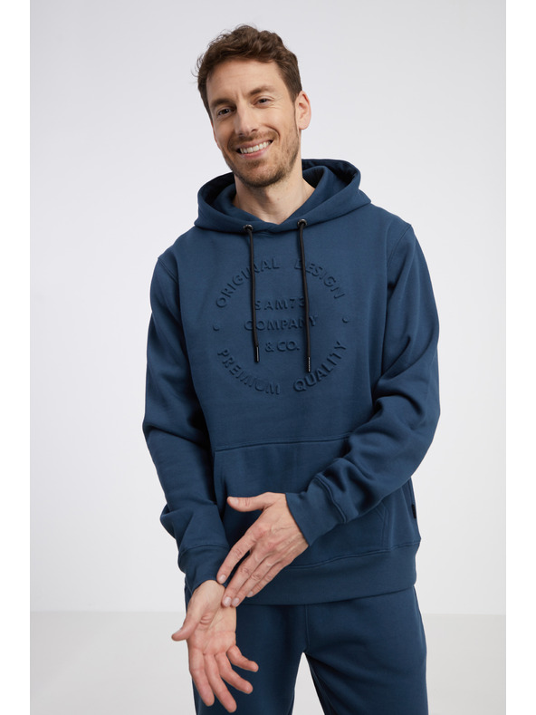 Sam 73 Tmavě modrá pánská mikina s kapucí SAM 73 Albus