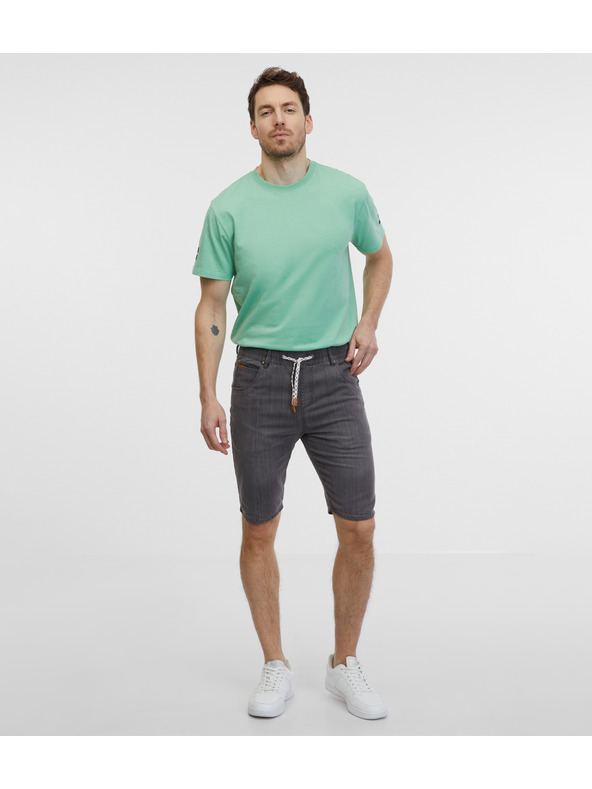 Sam 73 Šedé pánské džínové kraťasy SAM 73 Claudio