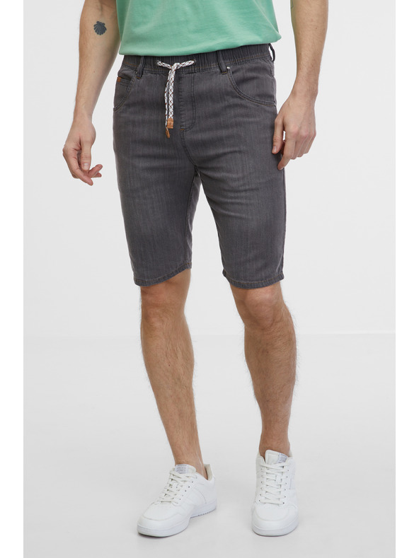 Sam 73 Šedé pánské džínové kraťasy SAM 73 Claudio