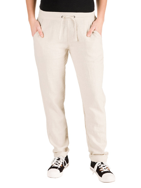 Sam 73 Krémové dámské lněné kalhoty SAM 73