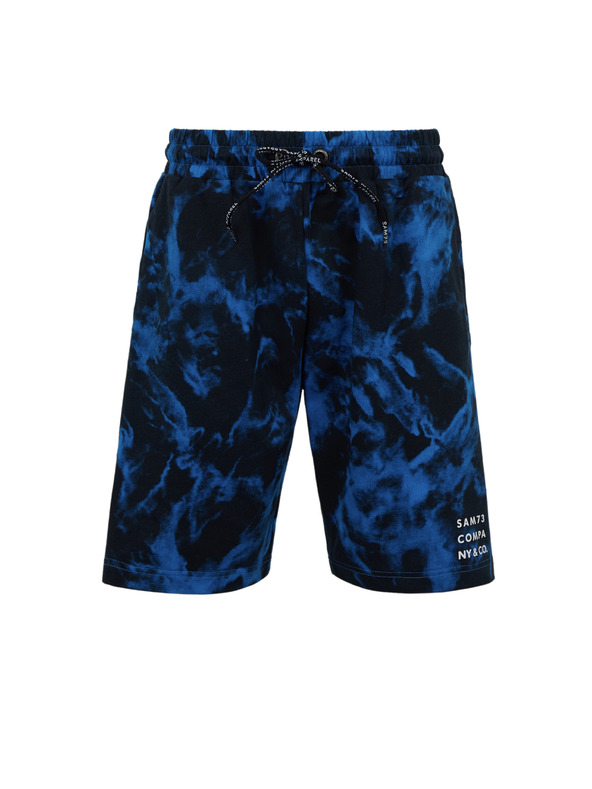 Sam 73 Modré pánské vzorované kraťasy SAM 73 Benedict
